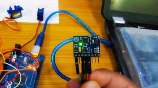 Arduino based GY87 3axis Gyro Test with servos  MPU6050 [upl. by Vickey307]