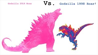 Godzilla 2014 Roar VS Godzilla 1998 Roar [upl. by Htebasil]