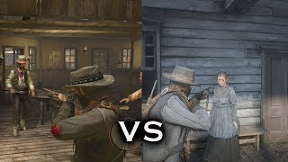 RDR VS RDR 2 Animations  Physics  Combat amp Gameplay Comparison [upl. by Gnok]