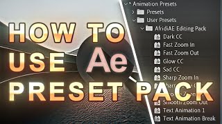 How To Use After Effects Preset Packs  After Effects Tutorial [upl. by Ruprecht150]