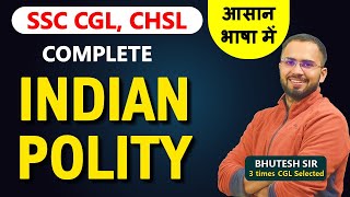 Complete Indian Polity for SSC CGL CHSL CPO MTS  बिल्कुल आसान भाषा में 👍 [upl. by Tung]