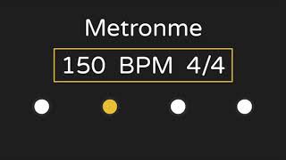 Metronome  150 BPM  44 Time with Accent [upl. by Ziwot]