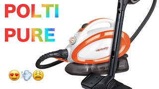 Polti 🇮🇹 Vaporetto Handy Pure Steam Cleaner  its annoying but effective [upl. by Annadal]