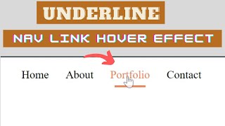 Underline nav menu link hover effect using html amp css  css hover effects [upl. by Arhsub]