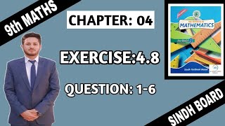 Exercise 48 Question 1 to Question 6  Ex 48 Class IXX  Sindh Board  Sir Shuja [upl. by Anivlis]