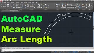 AutoCAD Measure Length of Arc [upl. by Kauppi765]