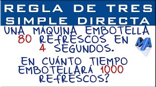 Regla de tres simple directa  Ejemplo 2 [upl. by Cohby]