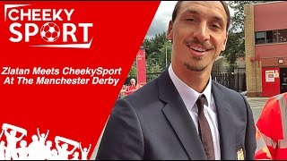 Zlatan Ibrahimovic Meets CheekySport After The Manchester Derby  Man Utd 12 Man City [upl. by Ytirahc]