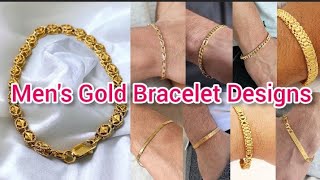 Latest and Unique Gold Bracelet For Men Trending Mens Gold Bracelet Designs [upl. by Eldorado]