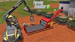 Farming Simulator 17   FORESTRY  WOOD CHIPPER  Palm Tree [upl. by Fesoj]