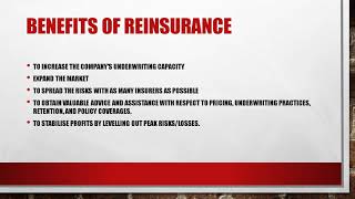 Reinsurance Meaning Benefits and Types [upl. by Brendan]