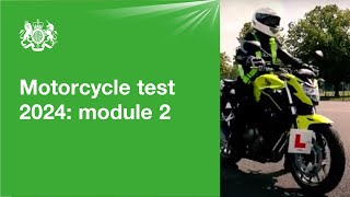 Motorcycle test 2024  module 2 official DVSA guide [upl. by Fortna336]