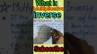 What is multiplicative inverse Multiplicative Inverse Multiplicative Inverse kya hota hai [upl. by Nnire]