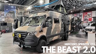 Mercedes Sprinter 4x4  THE BEAST 20  Campervanschmiede Individual  Offgrid  CARAVAN SALON 23 [upl. by Aihseuqram]