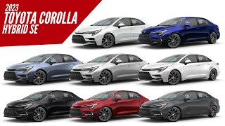 2023 Toyota Corolla Hybrid SE  All Color Options  Images  AUTOBICS [upl. by Harle]