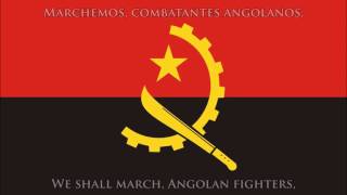 National anthem of Angola PTEN lyrics  Hino nacional de Angola [upl. by Antonie383]