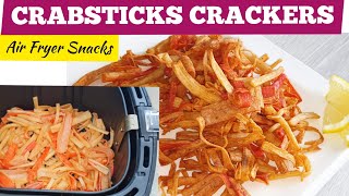 Air fryer Crispy Fried Crab Sticks Recipe  How to make Air fried Crab Stick Chips Crackers Snacks [upl. by Nosreme]