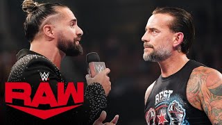 FULL SEGMENT CM Punk and Seth “Freakin” Rollins engage in tense faceoff Raw July 8 2024 [upl. by Juan806]