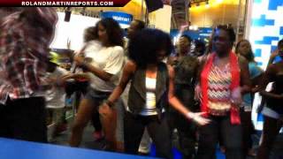 Roland Martin Getting Down And Doing The Wobble At Essence Music Festival [upl. by Enneira655]