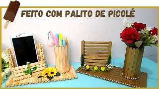 ARTESANATOS COM PALITO DE PICOLÉ [upl. by Kellene]