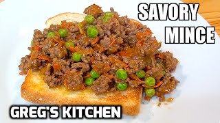 HOW TO MAKE SAVORY MINCE  Gregs Kitchen [upl. by Nalak]