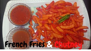 How To Make French Fries amp Chutney  Crispy French Fries At Home in lockdown [upl. by Semadar195]