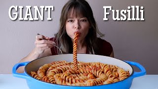 Buttered Balsamic Tomato Basil Pasta MUKBANG  Recipe [upl. by Ennaeirb732]