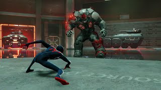 Marvels SpiderMan Miles Morales  Rhino Boss Fight Final encounter  PS5 4K60fps HDR [upl. by Alliw272]