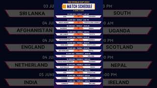 T20 World Cup 2024 Full Fixtures  T20 World Cup All Matches List  Match Schedule 2 June  7June [upl. by Datnow686]