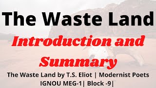 THE WASTE LAND by TS ELIOT in HINDI Quick Analysis and Introduction to the Poem Key pointsNotes [upl. by Oimetra]