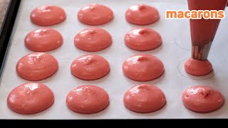 How to make macarons at home  Easy Egg yolk buttercream fillingSub [upl. by Ydeh51]