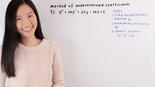 Method of undetermined coefficients gx  polynomial  Math with Janine [upl. by Sofer331]