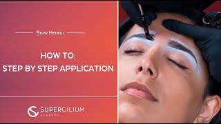 Stepbystep Brow Henna application  Brow Henna Course [upl. by Tiff595]