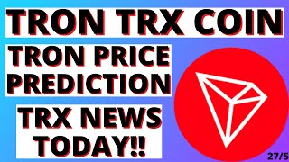 Tron Coin Latest Updates🔥🔥  Tron Price Prediction  Tron TRX🚀  Cryptocurrency Price Prediction [upl. by Airyt]