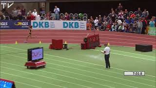 Konstanze Klosterhalfen Solo zum deutschen Hallenrekord  HallenDM 2018 Dortmund [upl. by Aldercy276]