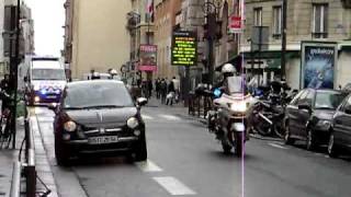 Paris Police Motorcycles Escort SAMU Ambulance [upl. by Aniteb]