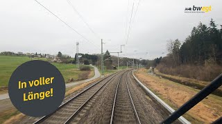 Führerstandsmitfahrt von Ulm nach Friedrichshafen Stadt mit bwegt auf der Südbahn [upl. by Adaven]