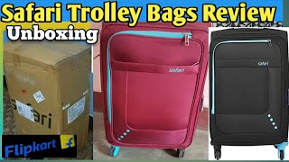 Flipkart Safari Trolley Bags Review 65 cm  Unboxing Safari Trolley Bags RedMaroon  Archana Jha [upl. by Kcirdle329]