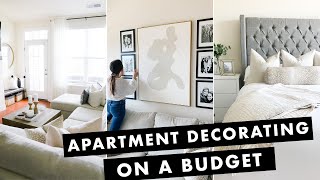 APARTMENT DECORATING ON A BUDGET  Making Cheap Apartment Decor Look Expensive [upl. by Rozina]