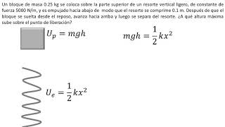 Física  Energía potencial elástica  Ejemplo 1 [upl. by Aivata997]