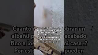 cuanto puedo cobrar por empastar los muros de una casa  construccion parati youtube viralvideo [upl. by Fem81]