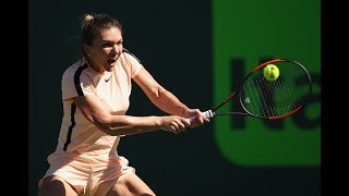 2018 Miami Second Round  Simona Halep vs Océane Dodin  WTA Highlights [upl. by Enttirb]