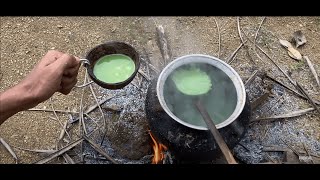 Making porridge with 5 different types of leaves  Radical Kitchen [upl. by Aronael]