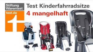 Test Kinderfahrradsitze 2018 Mangelhaft für Römer Jockey amp 2 weitere Fahrradsitze [upl. by Ambrosia]