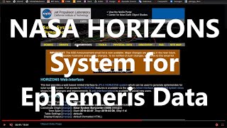 NASA HORIZONS System Ephemeris  Orbital Mechanics with Python 21 [upl. by Rifkin]