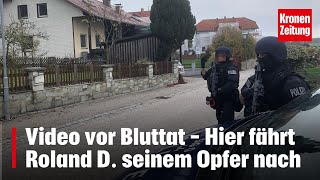 Video vor Bluttat  Hier fährt Roland D seinem Opfer nach  kronetv NEWS [upl. by Ewen]