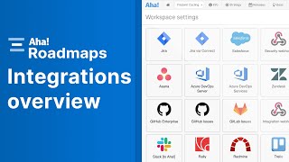 Aha Roadmaps  Integrations overview [upl. by Monafo28]