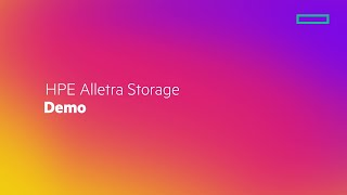 HPE Alletra Storage Demo [upl. by Alleciram71]