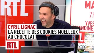 Cyril Lignac  sa recette de cookies moelleux au chocolat [upl. by Ilsel110]