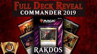 RAKDOS MADNESS “Merciless Rage” Full Deck Reveal I Commander 2019 I Magic the Gathering EDH [upl. by Blessington]